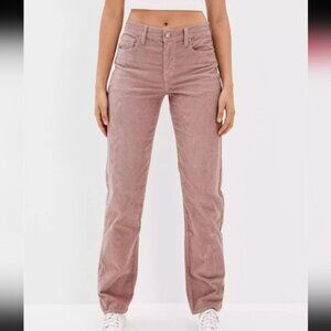 American Eagle Pink High Rise Mom Straight Jean Corduroy Pants Women's Size  0